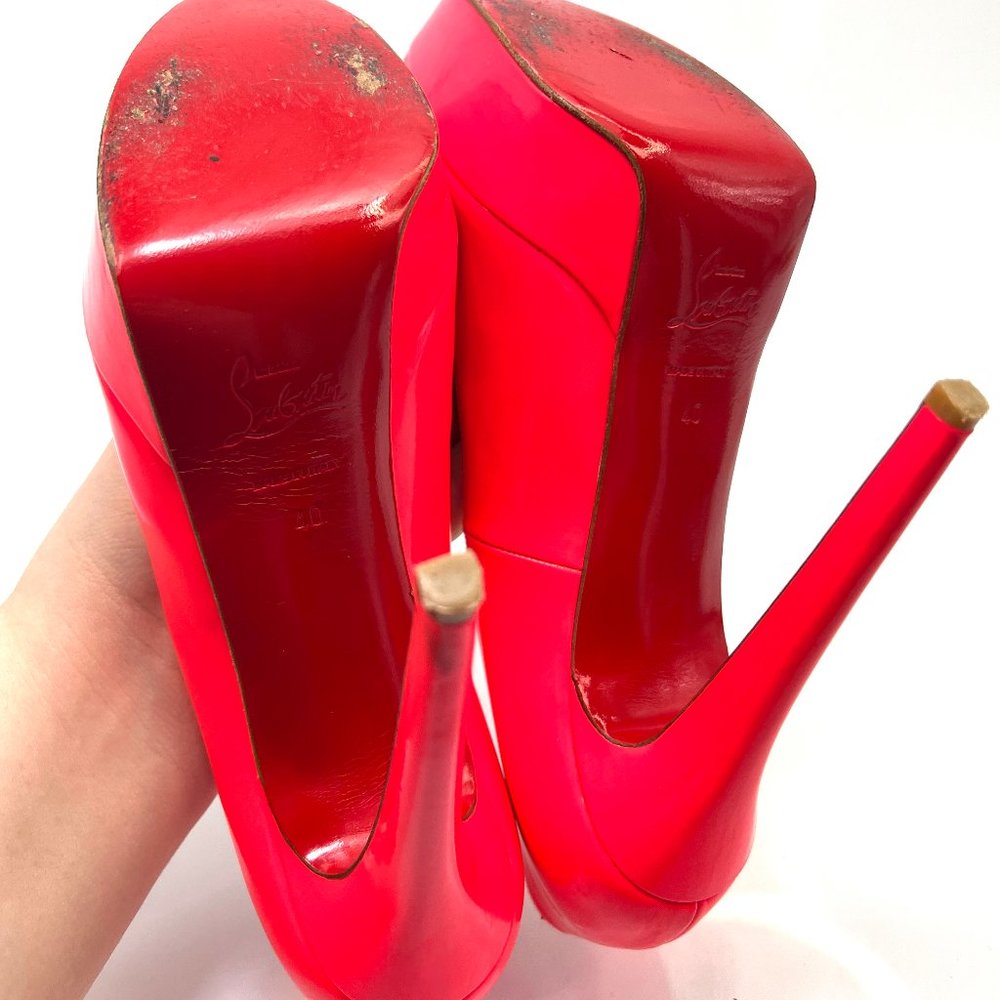 Christian Louboutin Patent Leather Platform Pumps in Bright Pink EURO 40 - Picture 2 of 7